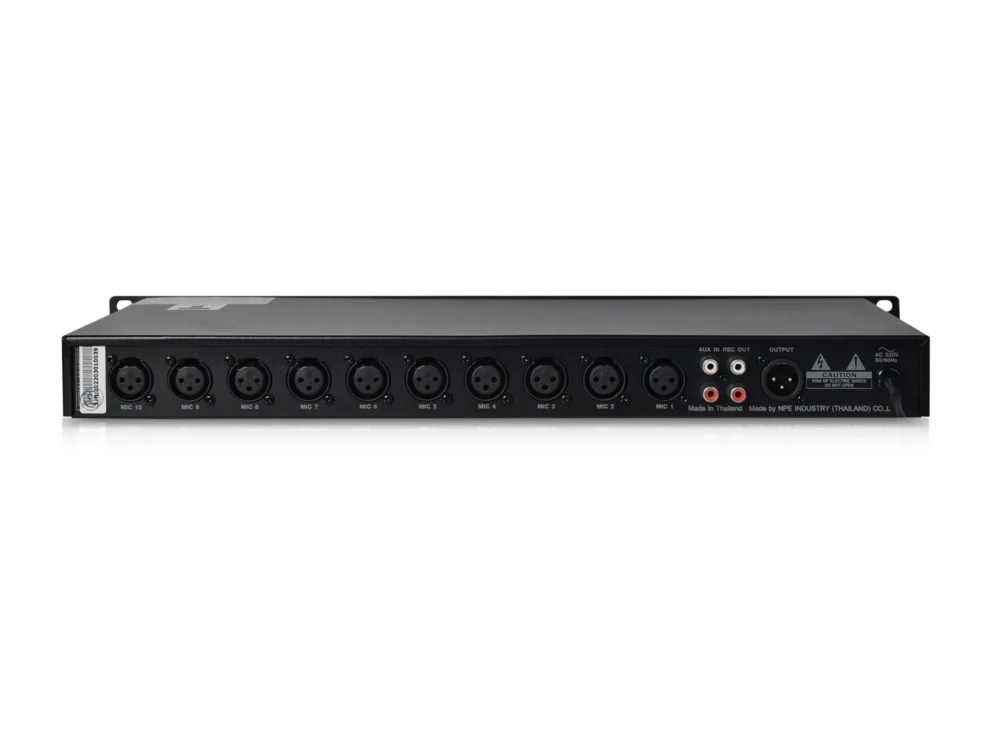 Npe Mc-10 มิกเซอร์อะนาล็อก 10 ช่อง พร้อม Dsp Effect และ Bluetooth Npe Mc-10 มิกเซอร์อะนาล็อก 10 ช่อง พร้อม Dsp Effect และ Bluetooth