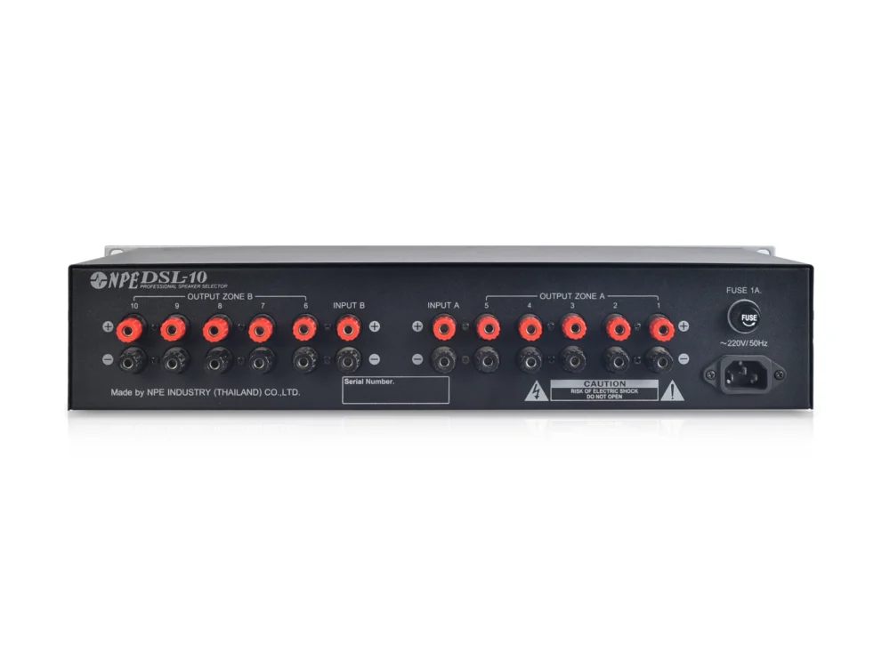Npe Dsl-10 เครื่องเลือกโซนลำโพง 10 โซน Speaker Selector Npe Dsl-10 เครื่องเลือกโซนลำโพง 10 โซน Speaker Selector
