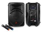 Npe Mk-15bat ลำโพงล้อลาก 15 นิ้ว พร้อมไมค์ลอยคู่ Bluetooth และแบตเตอรี่ในตัว