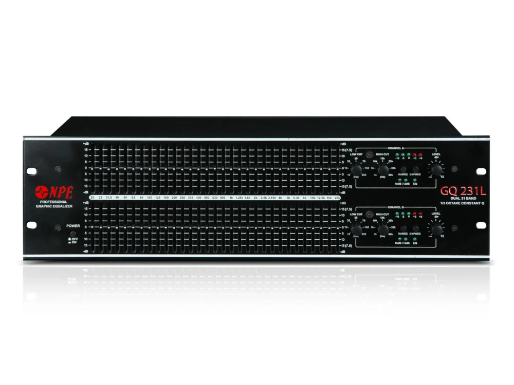 Npe Gq-231l กราฟิกอีควอไลเซอร์ 31 แบนด์ Stereo สไลด์ยาว 45 มม. Npe Gq-231l กราฟิกอีควอไลเซอร์ 31 แบนด์ Stereo สไลด์ยาว 45 มม.