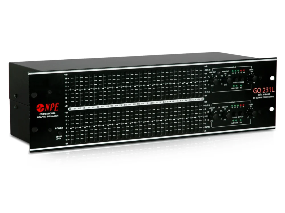 Npe Gq-231l กราฟิกอีควอไลเซอร์ 31 แบนด์ Stereo สไลด์ยาว 45 มม. Npe Gq-231l กราฟิกอีควอไลเซอร์ 31 แบนด์ Stereo สไลด์ยาว 45 มม.
