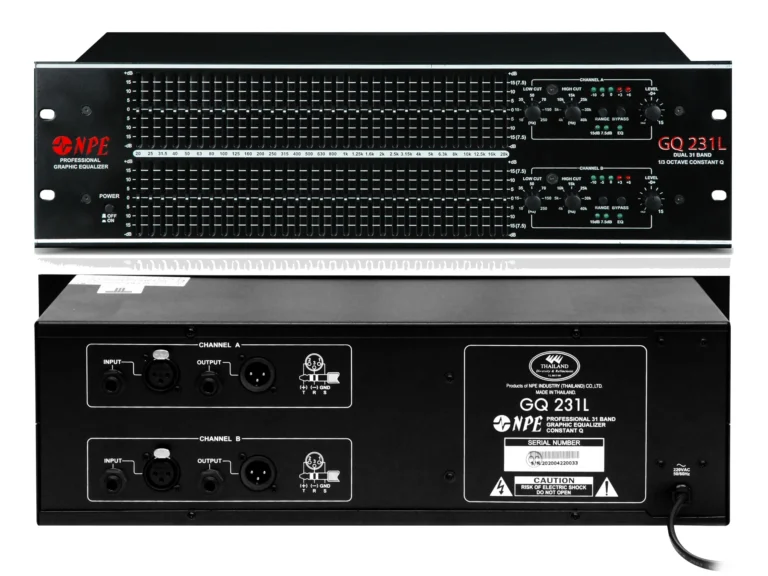 Npe Gq-231l กราฟิกอีควอไลเซอร์ 31 แบนด์ Stereo สไลด์ยาว 45 มม.