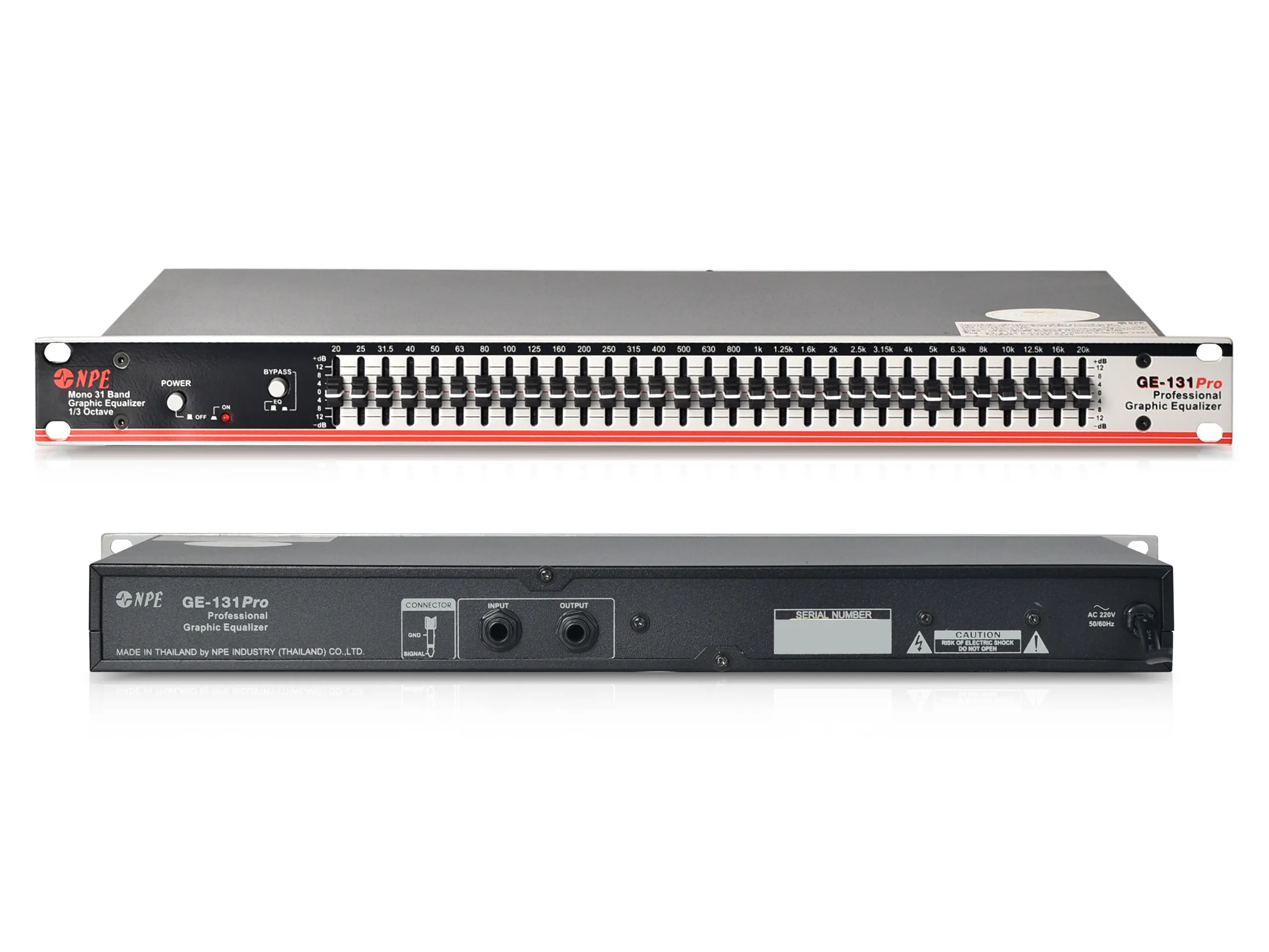 Npe Ge-131pro กราฟิกอีควอไลเซอร์ 31 แบนด์ Mono 1/3 Octave Npe Ge-131pro กราฟิกอีควอไลเซอร์ 31 แบนด์ Mono 1/3 Octave