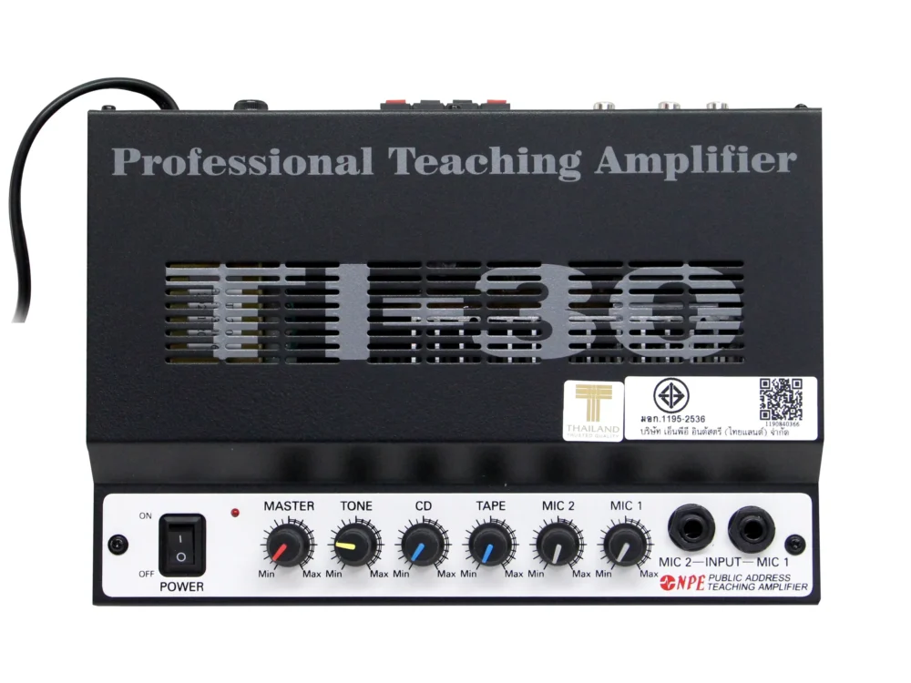 Npe Ti-30 เครื่องขยายเสียงห้องเรียน 30w รองรับ 2 Mic 2 Aux Npe Ti-30 เครื่องขยายเสียงห้องเรียน 30w รองรับ 2 Mic 2 Aux