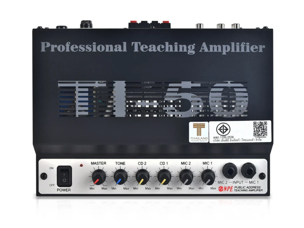 Npe Ti-50 เครื่องขยายเสียงห้องเรียน 50w รองรับ 2 Mic 2 Aux Npe Ti-50 เครื่องขยายเสียงห้องเรียน 50w รองรับ 2 Mic 2 Aux