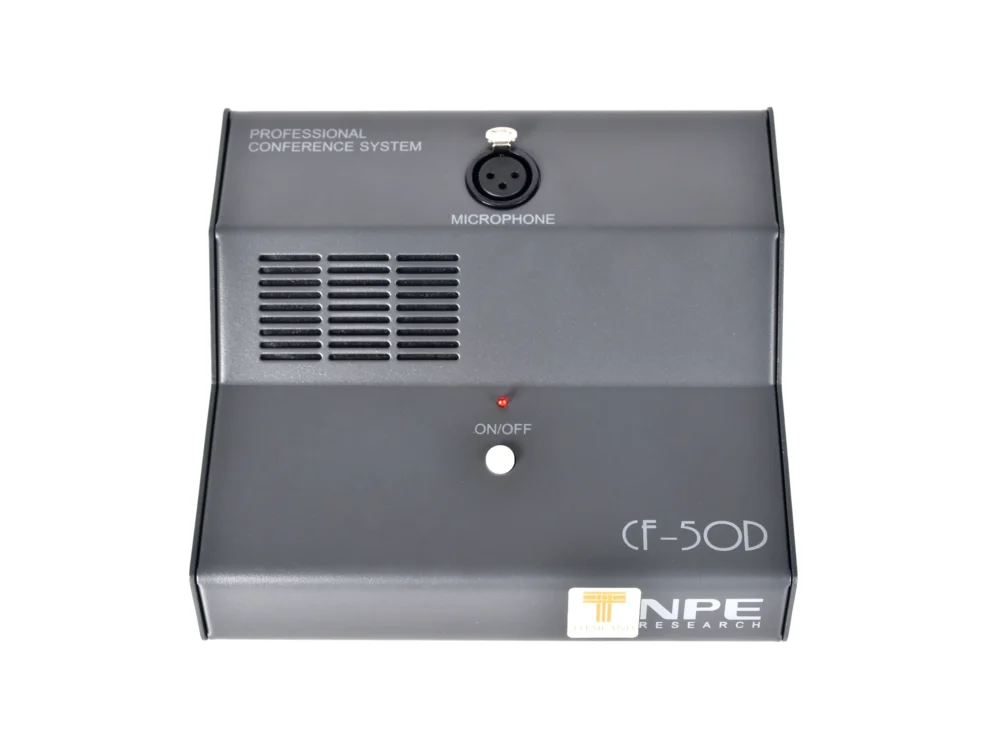 Npe Cf-50d ไมโครโฟนผู้ร่วมประชุมระบบอนาล็อก พร้อมลำโพงในตัว