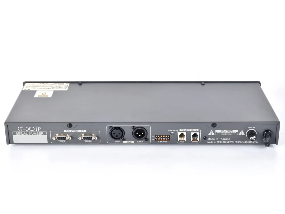 Npe Cf-50tp เครื่องเชื่อมสัญญาณโทรศัพท์สำหรับระบบประชุม Conference Telephone Hybrid Npe Cf-50tp เครื่องเชื่อมสัญญาณโทรศัพท์สำหรับระบบประชุม Conference Telephone Hybrid