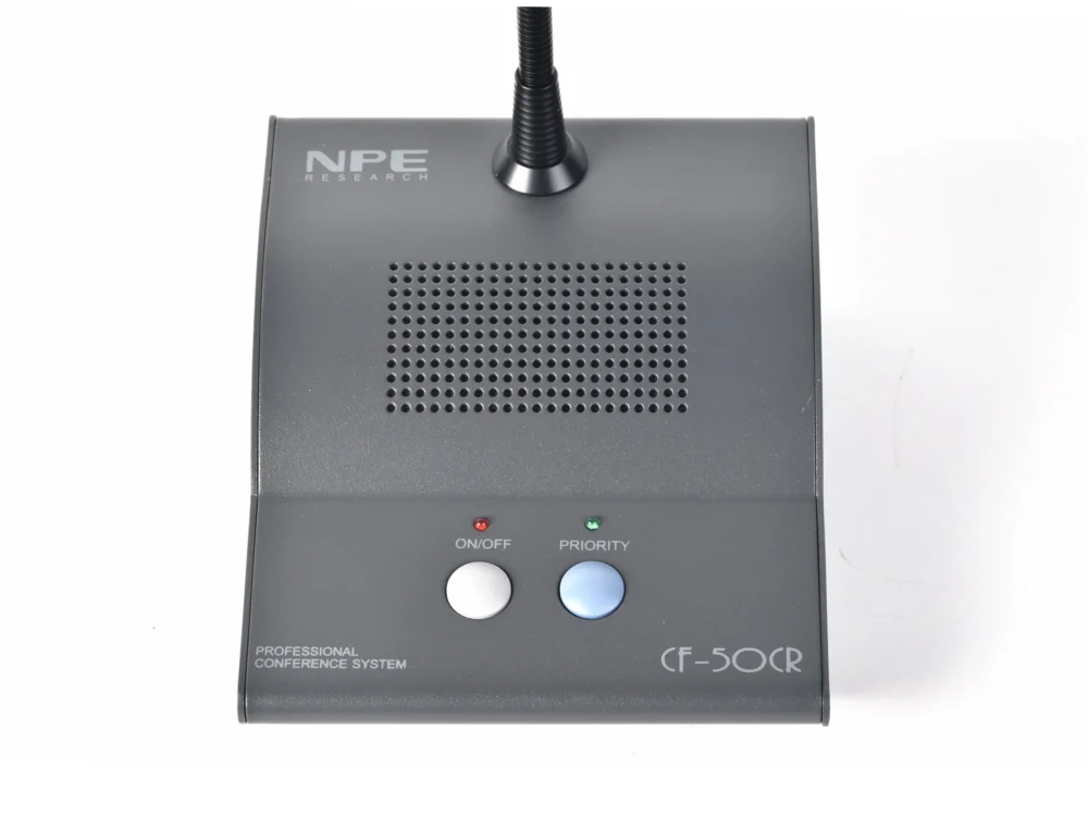 Npe Cf-50cr ไมโครโฟนประธานชุดประชุมอนาล็อก พร้อม Priority และลำโพงในตัว