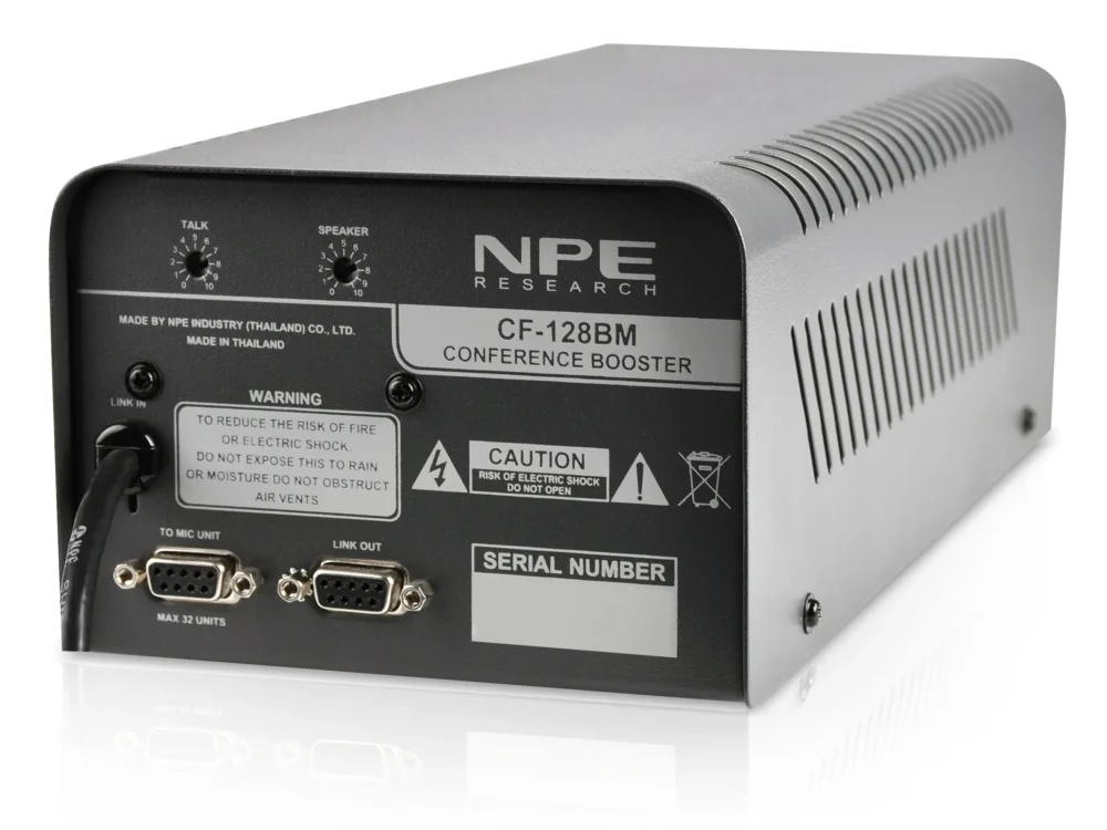 Npe Cf-128bm ชุดขยายระบบประชุม Booster Unit สำหรับเพิ่มจำนวนไมโครโฟน Cf-128 Series Npe Cf-128bm ชุดขยายระบบประชุม Booster Unit สำหรับเพิ่มจำนวนไมโครโฟน Cf-128 Series
