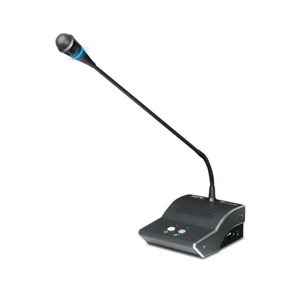 Npe Cf-128c(S) ไมโครโฟนประธานชุดประชุมคอนเดนเซอร์ พร้อม Priority และไฟ Led สีน้ำเงิน