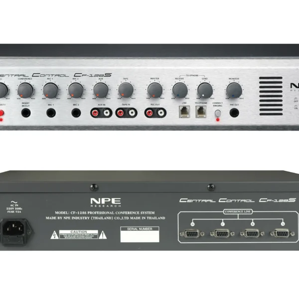 Npe Cf-128s ชุดควบคุมและจ่ายไฟระบบประชุม รองรับไมโครโฟนสูงสุด 128 ชุด