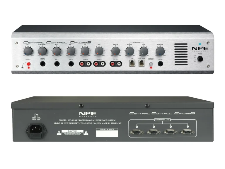 Npe Cf-128s ชุดควบคุมและจ่ายไฟระบบประชุม รองรับไมโครโฟนสูงสุด 128 ชุด