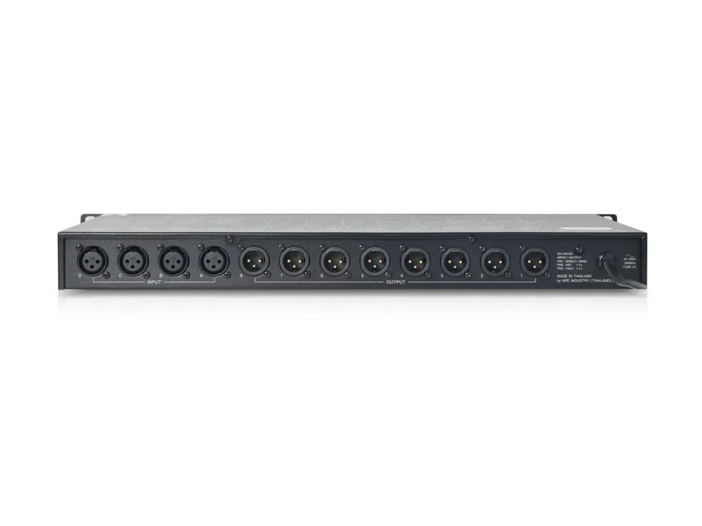 Npe Da-408 เครื่องกระจายสัญญาณเสียง 4 อินพุต 8 เอาต์พุต Distribution Amplifier