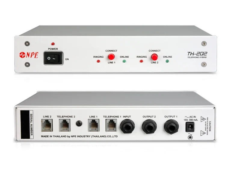 Npe Th-202 อุปกรณ์เชื่อมต่อโทรศัพท์เข้ามิกเซอร์ Telephone Hybrid Interface
