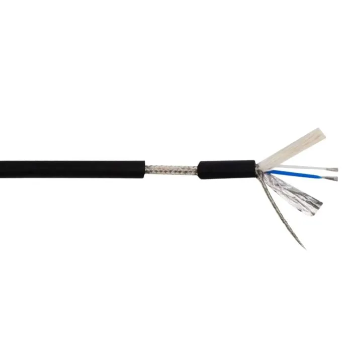 Cm Cm-M2-1322 สายไมโครโฟน 2 คอร์ 22 Awg Ofc Shield 2 ชั้น สีดำ