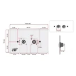 Cm Cmw5102sp แผ่นติด Speakon 2 Port