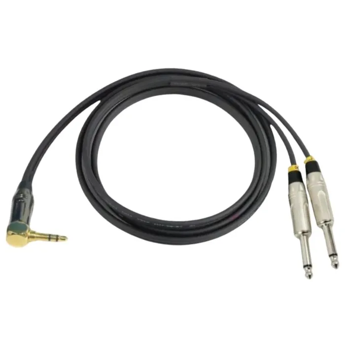 Cm Cmmpr2pm สายออดิโอสำเร็จรูป 3.5mm Stereo Right Angle To 2 Phone Mono