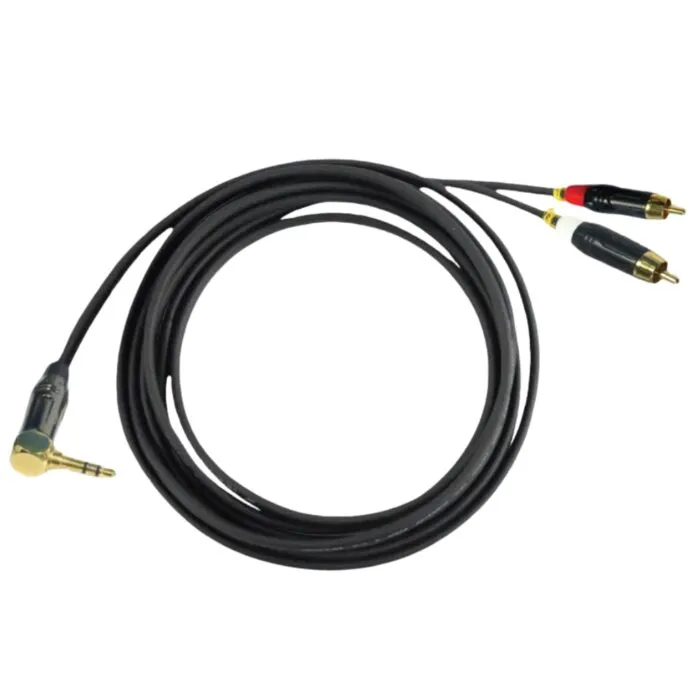 Cm Cmmpr2rc สายออดิโอสำเร็จรูป 3.5mm Stereo Right Angle To 2 Rca