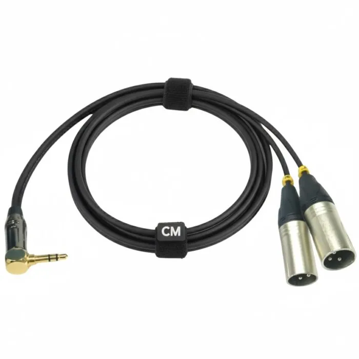 Cm Cmmpr2xm สายออดิโอสำเร็จรูป 3.5mm Stereo Right Angle To 2 Xlr Male