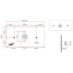 Cm Cmw5000d8 แผ่นติด Din 8 Pin 1 Port