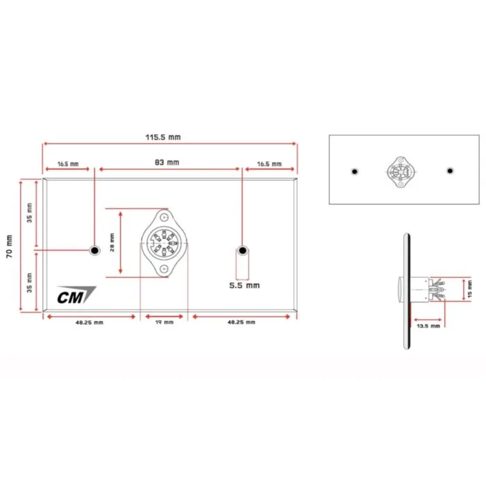 Cm Cmw5000d8 Sp Cm Cmw5000d8 แผ่นติด Din 8 Pin 1 Port