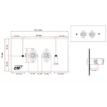 Cm Cmw5002d8 แผ่นติด Din 8 Pin 2 Port