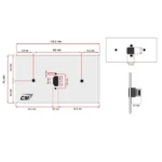 Cm Cmw5101hdra แผ่นติด Hdmi Right Angle 1 Port สำหรับงานระบบภาพและเสียง
