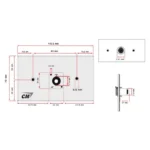 Cm Cmw5101pj แผ่นติด Phone 1/4 Jack 1 Port สำหรับงานระบบเสียง
