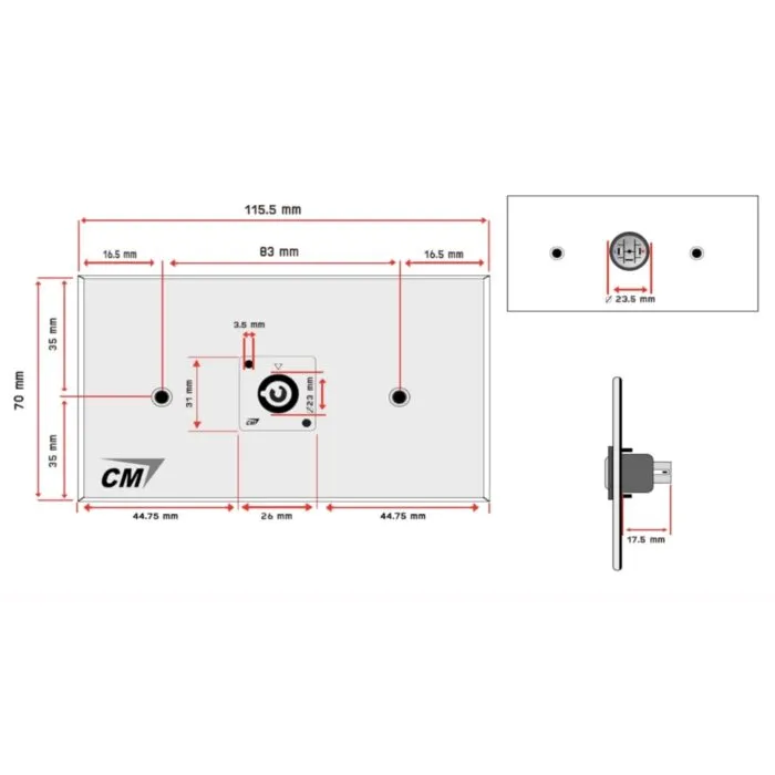 Cm Cmw5101xaci Sp Cm Cmw5101xaci แผ่นติด Powercon In 1 Port