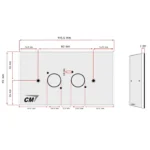 Cm Cmw5102 แผ่นปิดช่องติดตั้ง Inlet / Outlet Plate
