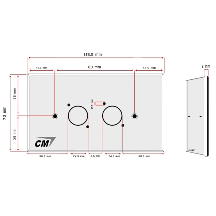 Cm Cmw5102 Sp Cm Cmw5102 แผ่นปิดช่องติดตั้ง Inlet / Outlet Plate
