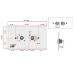 Cm Cmw5102xaci แผ่นติด Powercon In 2 Port