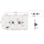 Cm Cmw5102xaco แผ่นติด Powercon Out 2 Port