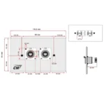 Cm Cmw5102xep แผ่นติด Jack Rj45 D Feed Thru 2 Port