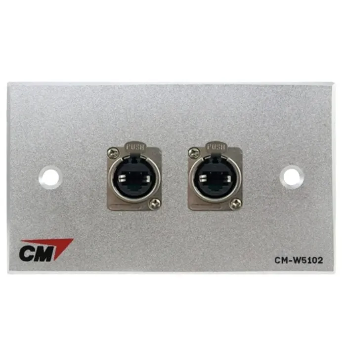 Cm Cmw5102xep แผ่นติด Jack Rj45 D Feed Thru 2 Port