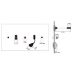Cm Cmw5402v35h แผ่นติด Vga 1 Port, Hdmi Cable 1 Port และ Jack 3.5mm 1 Port