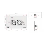 Cm Cmw5102fc แผ่นติด Lc Fiber Optic 2 Port