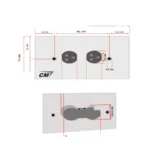 Cm Cm-W5102prd เต้ารับไฟฟ้าติดผนัง Ac 2p+e จำนวน 2 ช่อง