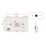 Cm Cmw5101xm แผ่นติด Xlr Male 1 Port สำหรับงานระบบเสียง