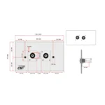 Cm Cmw5102x2b แผ่นติด Bnc 2 Port