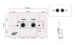 Cm Cmw5102xf แผ่นติด Xlr Female 2 Port