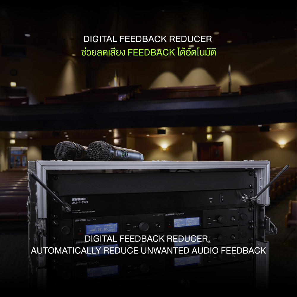 Shure Slxd24+/58 ชุดไมค์ไร้สายแบบดิจิตอลพร้อมแคปซูลหัวไมค์ Sm58®