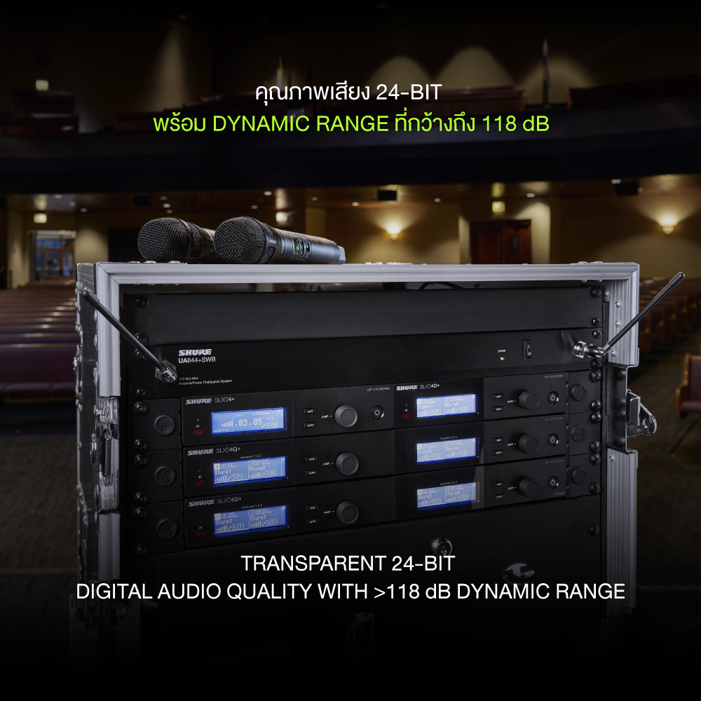 Shure Slxd4+ เครื่องรับสัญญาณไร้สายแบบดิจิตอล