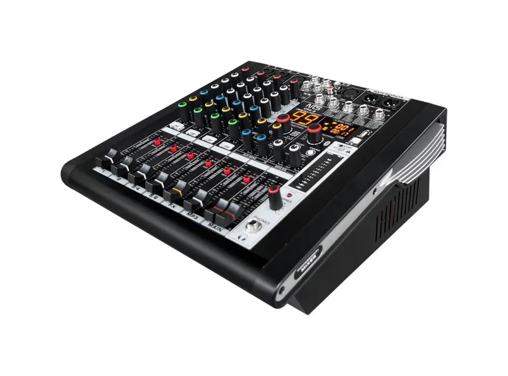 Cpa 6 (2) 1 11zon Nts Cpm-6 เพาเวอร์มิกเซอร์ 6 โมโนอินพุต และเอฟเฟกต์ Usb / Bluetooth