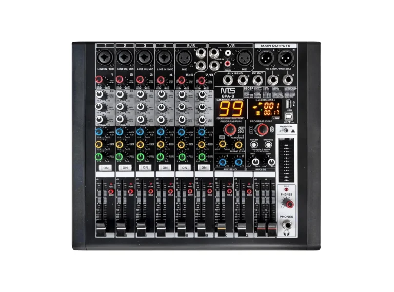 Nts Cpa-8 เพาเวอร์มิกเซอร์ 8 ช่อง 360 วัตต์ พร้อม Bluetooth และ Dsp Effect