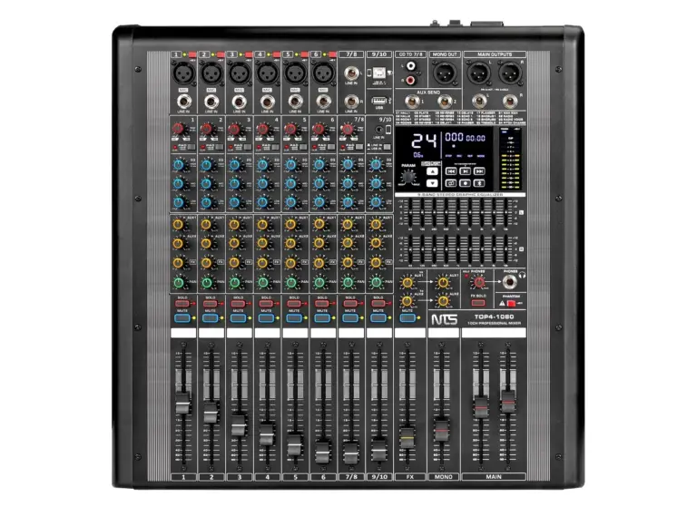 Nts Top4-1080 เพาเวอร์มิกเซอร์ 10 อินพุต และ Bluetooth / Usb