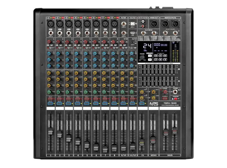 Nts Top4-1240 เพาเวอร์มิกเซอร์ 12 อินพุต และ Bluetooth / Usb