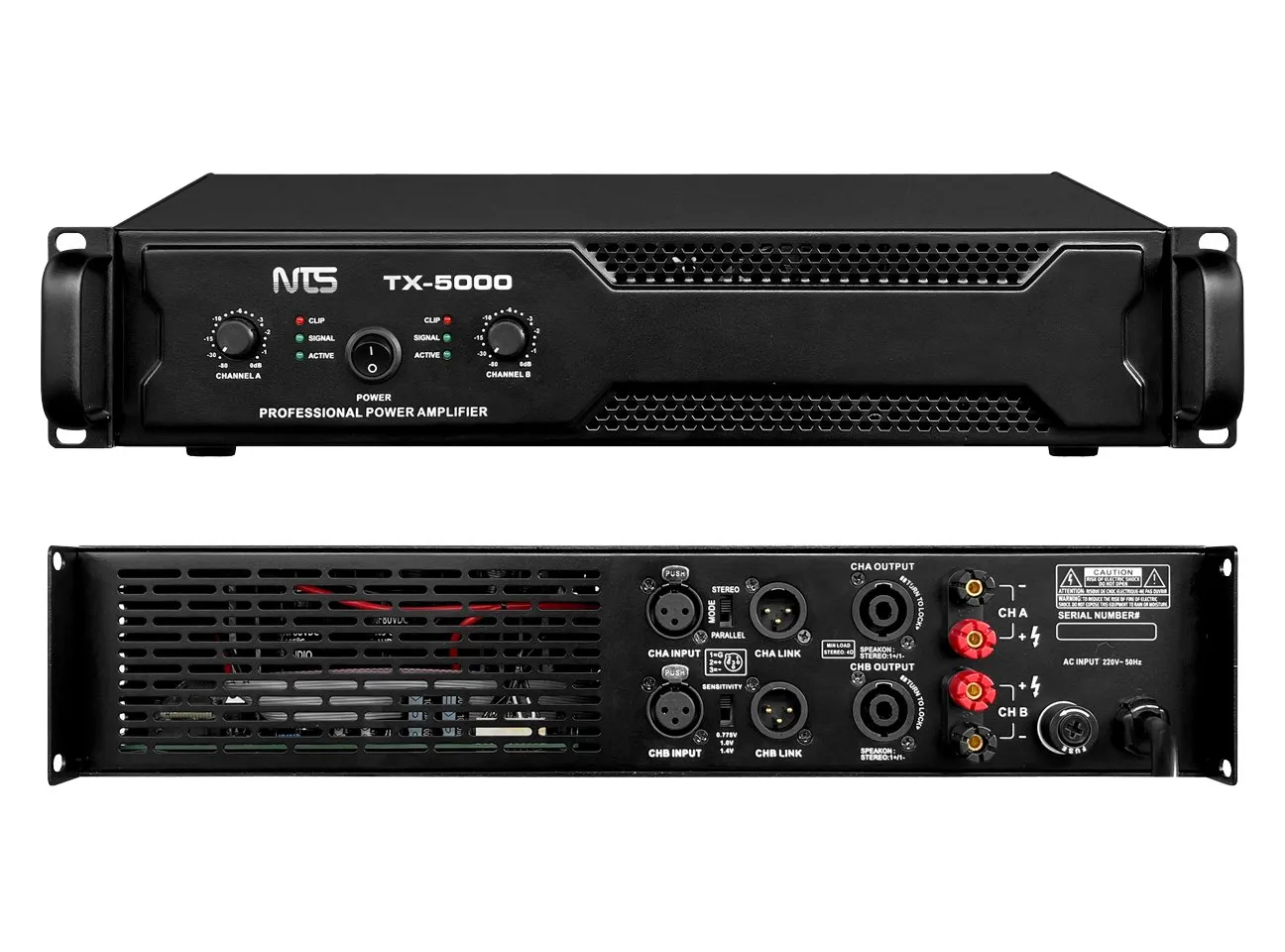 Tx 5000 11zon Nts Tx-5000 เพาเวอร์แอมป์ Class H 500 วัตต์ X 2