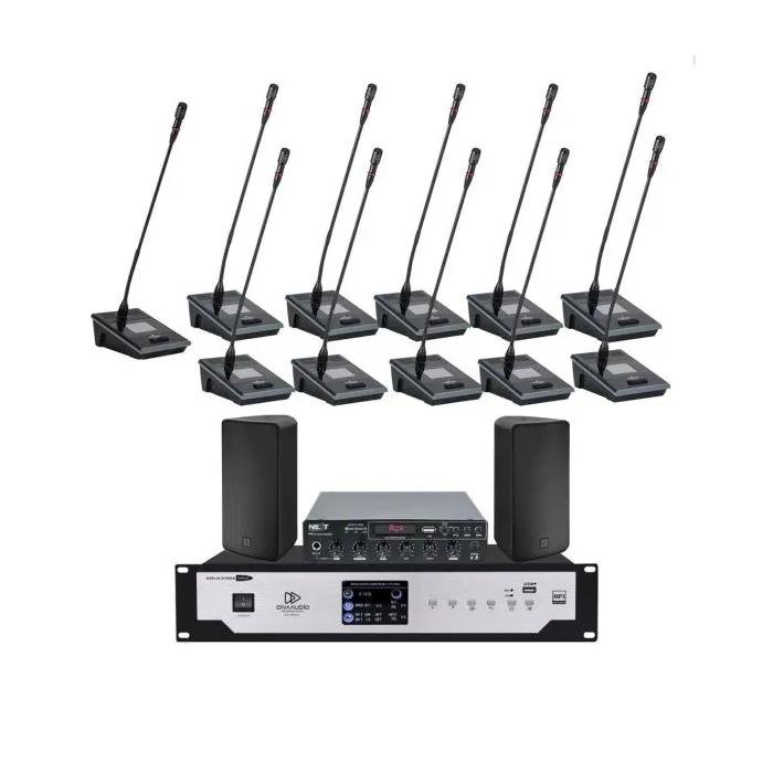 Divaaudio Da-1000cu Set 3 ชุดไมค์ประชุมดิจิตอล 11 ท่าน พร้อมชุดขยายเสียง