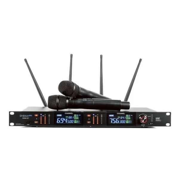 Divaaudio Ddm-257 ไมโครโฟนไร้สายดิจิตอลแบบมือถือคู่ Uhf